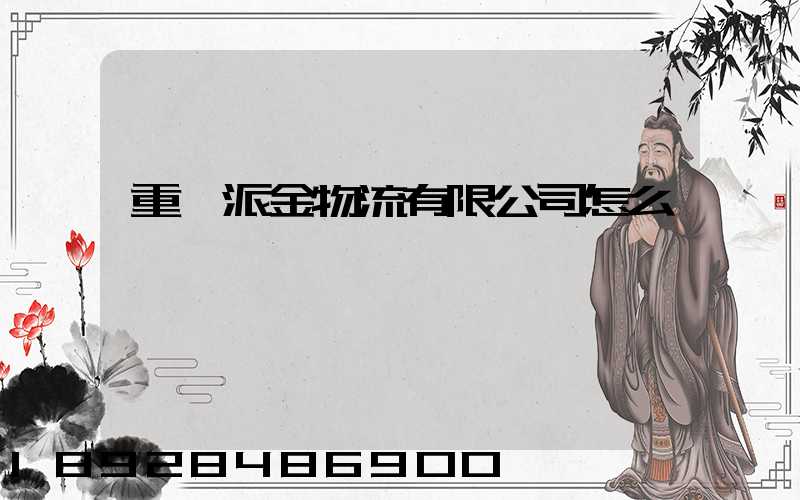 重慶派金物流有限公司怎么樣