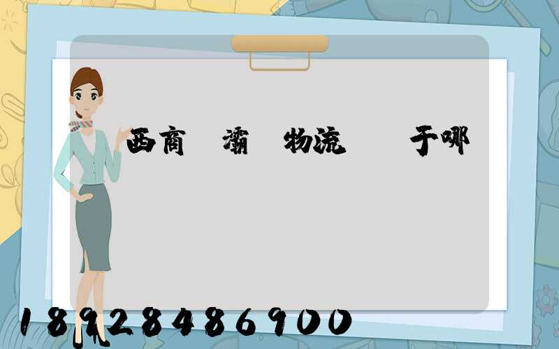 陜西商儲灞橋物流園屬于哪個區