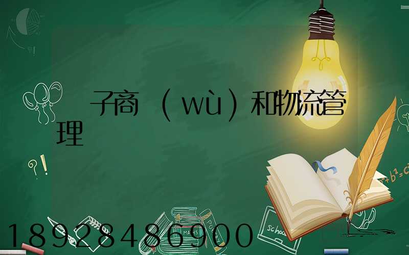 電子商務(wù)和物流管理
